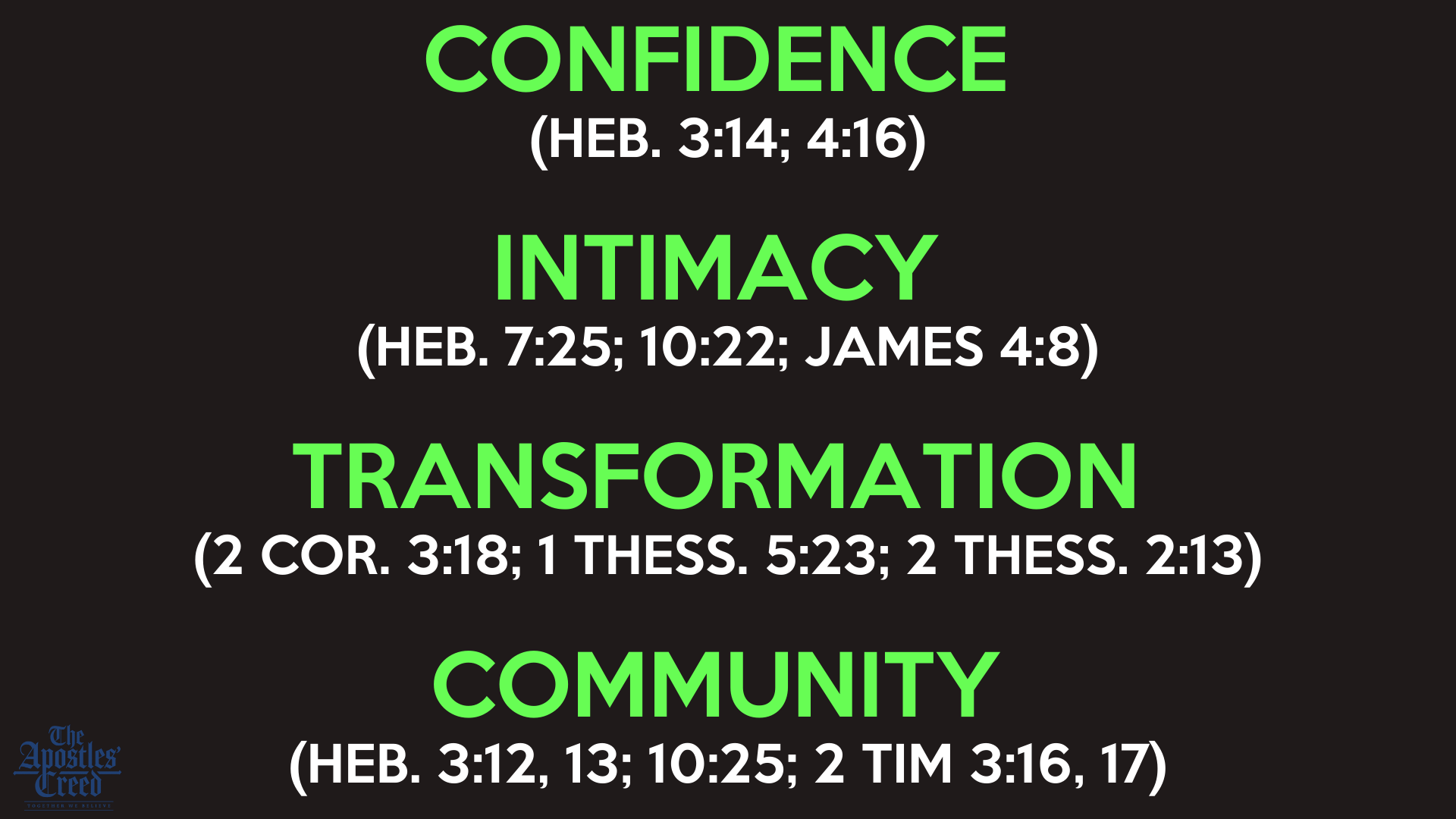 The Apostles' Creed — SHORELINE ONLINE — Shoreline