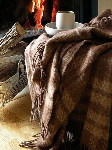 Cozy blankets and roaring fires. Image Source: Pinterest
