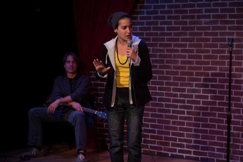  Casey Preston and Aila Peck in  Brahman/i: A One Hijra Stand-Up Comedy Show  presented by Company One. Photo: Paul Fox 