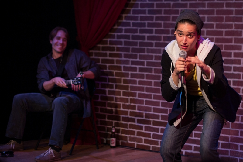  Casey Preston and Aila Peck in  Brahman/i: A One Hijra Stand-Up Comedy Show  presented by Company One. Photo: Paul Fox 