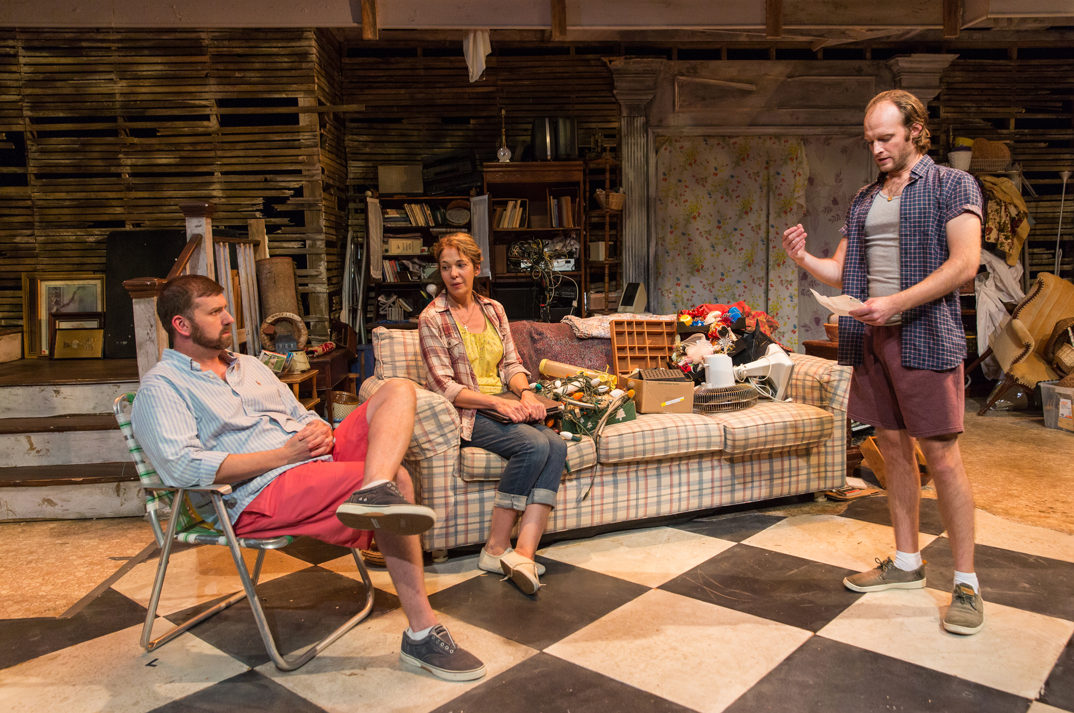  Bryan T. Donovan, Melinda Lopez, and Alex Pollock in the SpeakEasy Stage production of  Appropriate . Photo by Nile Hawver/Nile Scott Shots. 