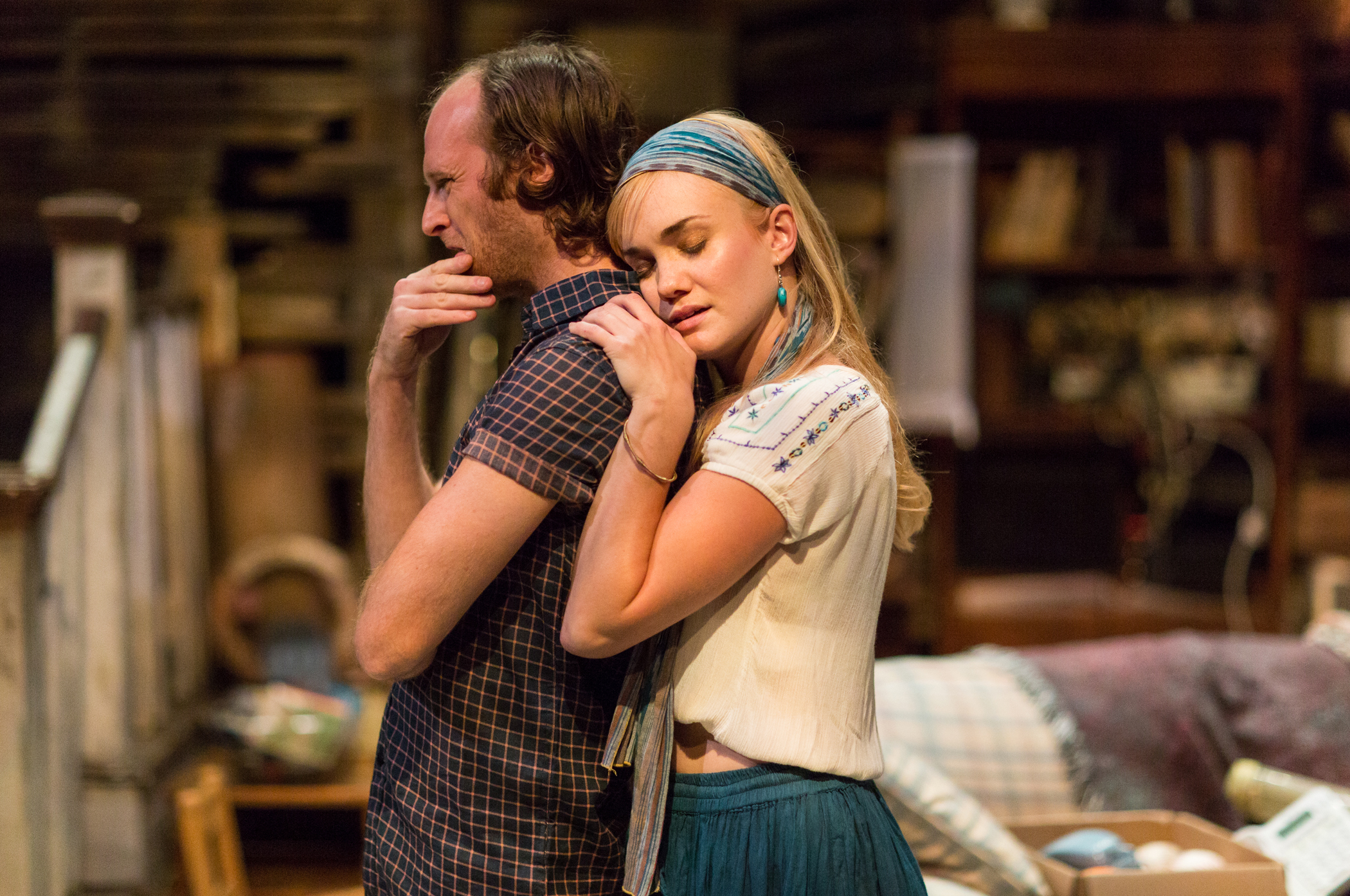  Alex Pollock and Ashley Risteen in the SpeakEasy Stage production of  Appropriate . Photo by Nile Hawver/Nile Scott Shots. 