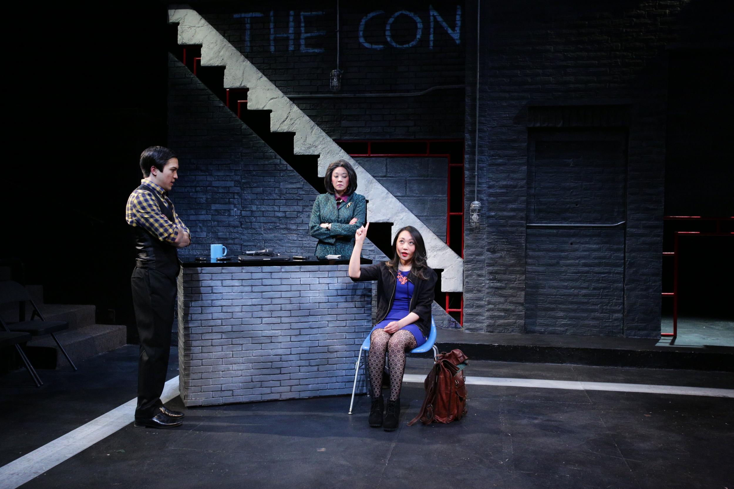  Tyler Simahk, Lin-Ann Ching Kocar, and Theresa Nguyen. Photo by Mark S. Howard. 