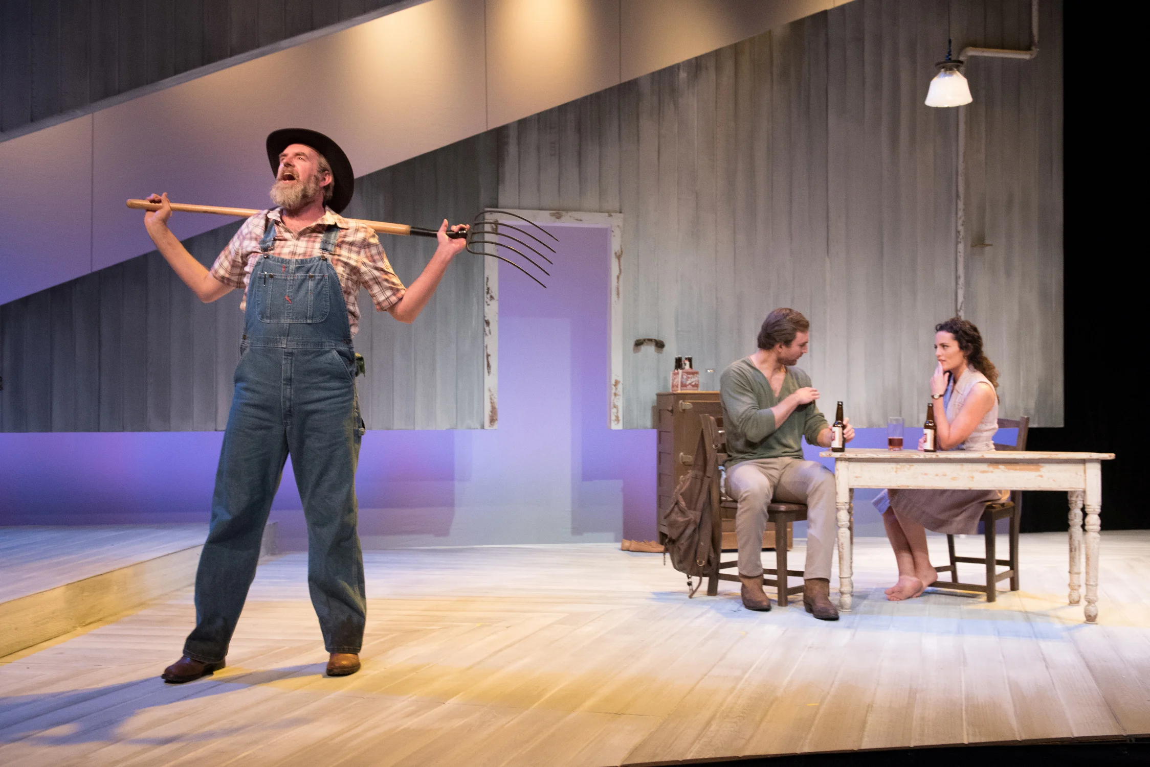 Christopher Chew, Christiaan Smith, and Jennifer Ellis in The Bridges of Madison County , presented by SpeakEasy Stage Company. Photo: Glenn Perry Photography