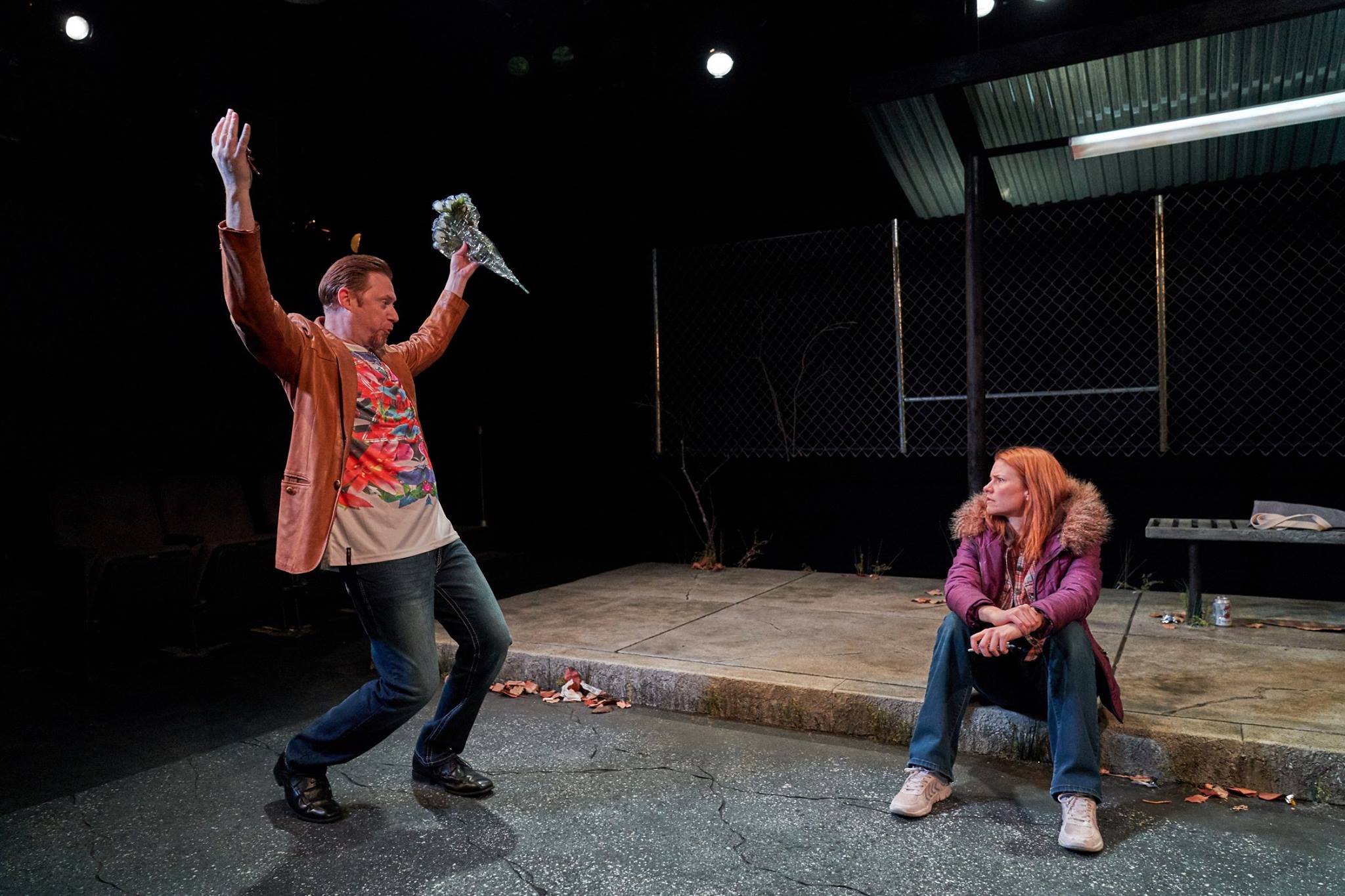  Austin Jones and Kate MacCluggage in  Ironbound  at the Kitchen Theatre Company. Photo: Dave Burbank 