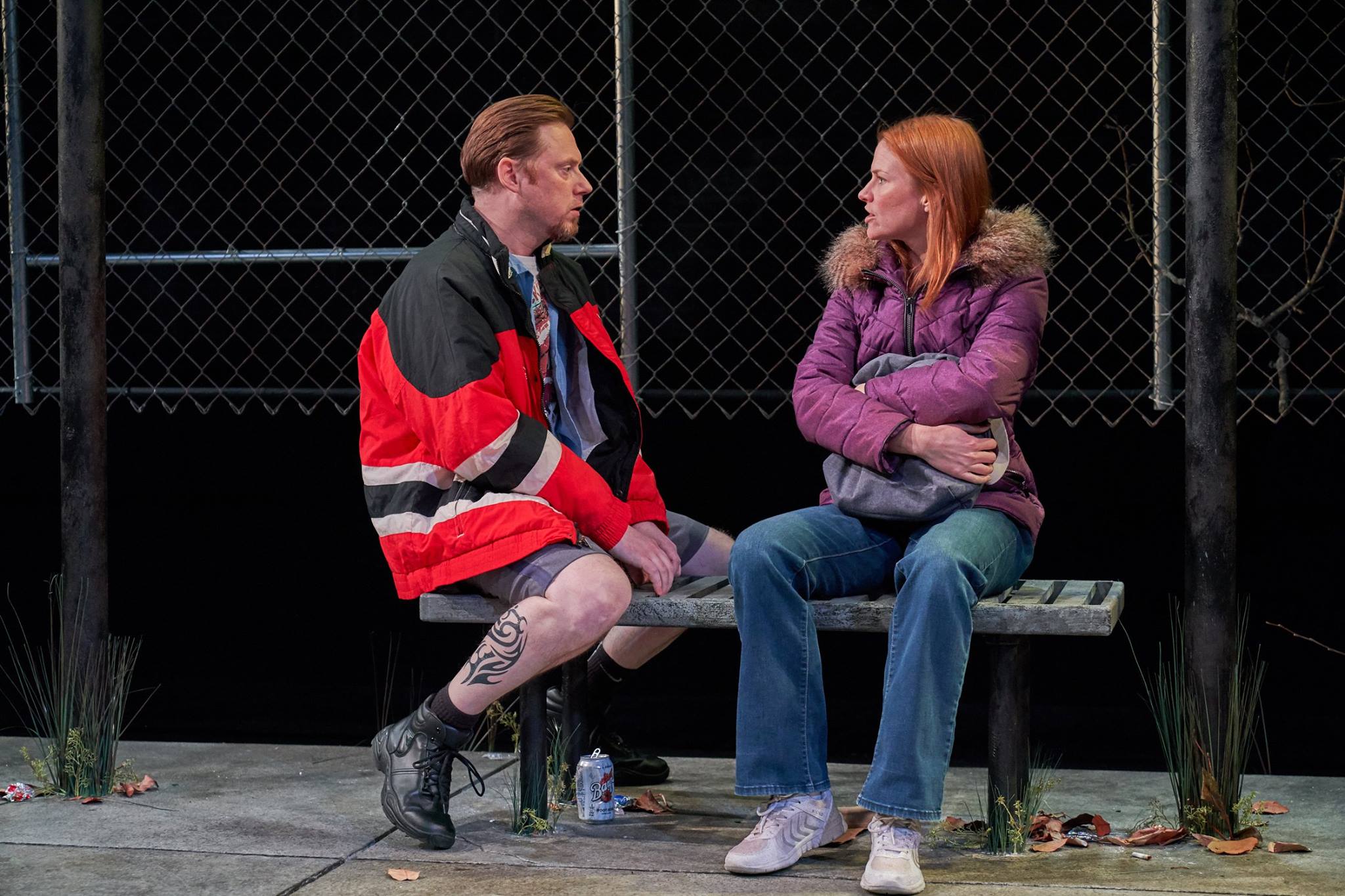  Austin Jones and Kate MacCluggage in  Ironbound  at the Kitchen Theatre Company. Photo: Dave Burbank 