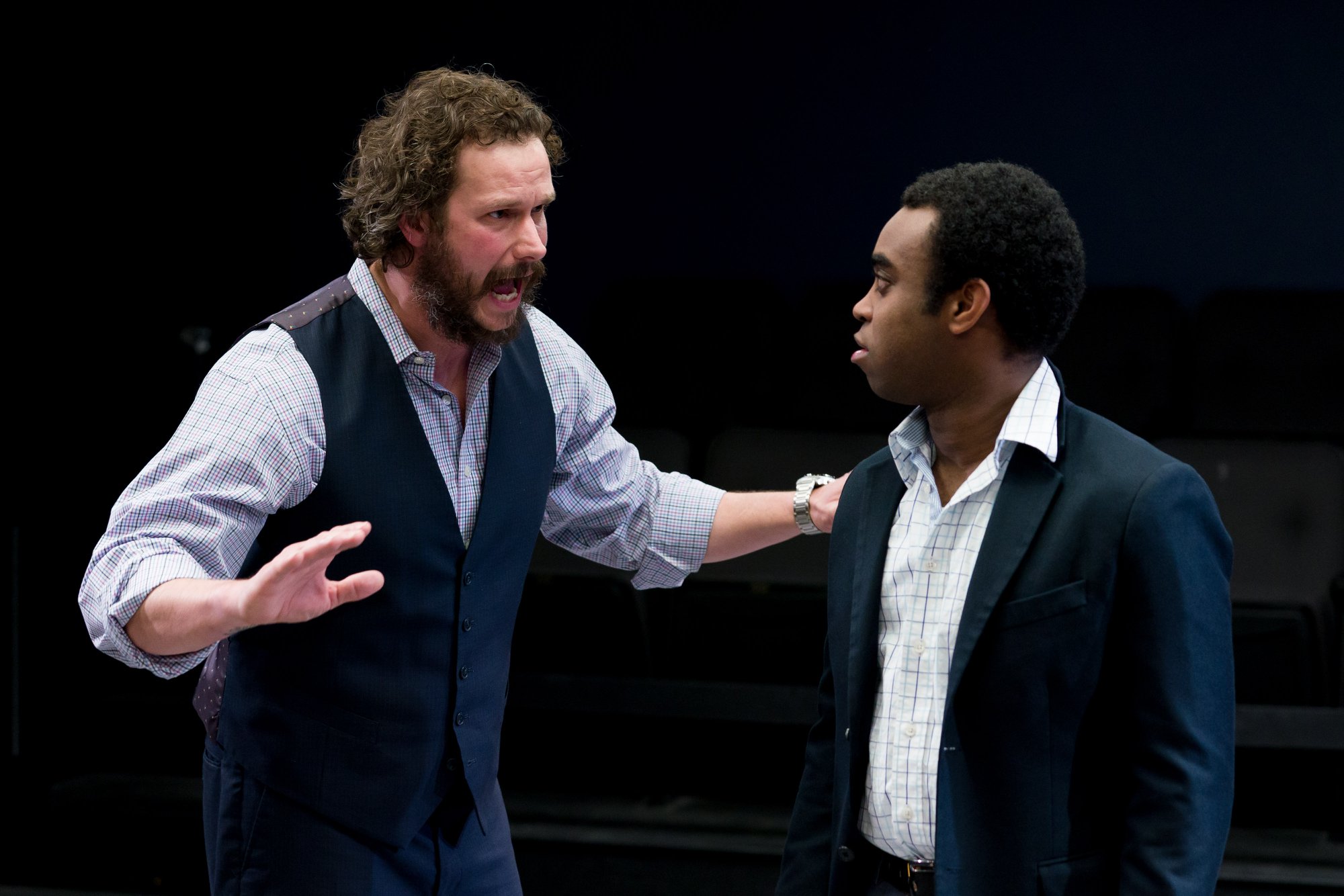  Anthony Goes and Marc Pierre in Walt McGough’s  Brawler  at the Kitchen Theatre Company, directed by M. Bevin O’Gara. Photo: Dave Burbank 