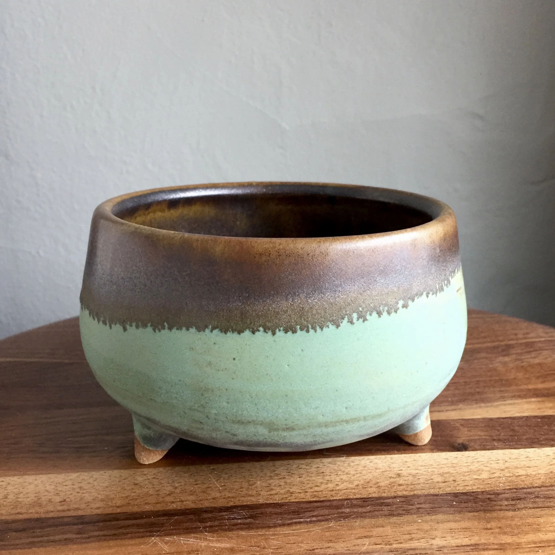 Copper Dip Footed Pot