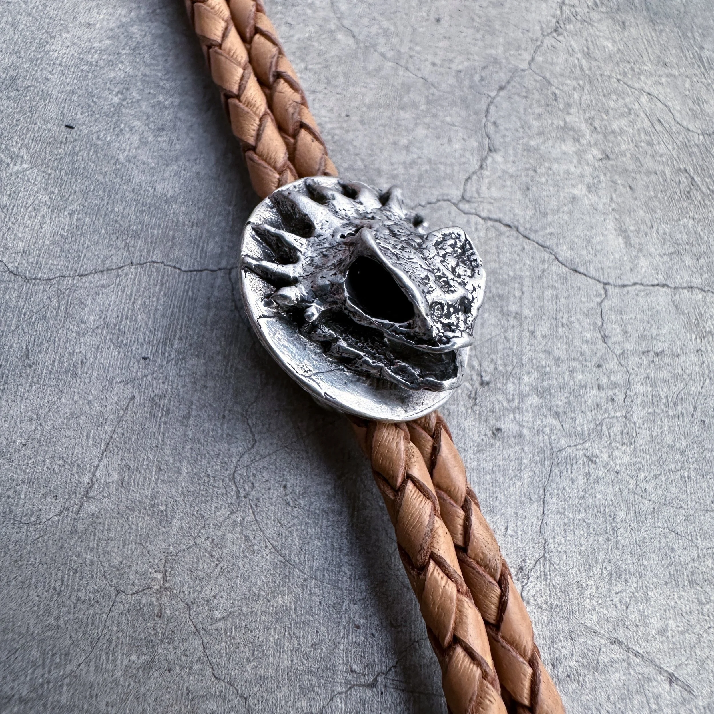 Horned Lizard Skull Bolo Tie