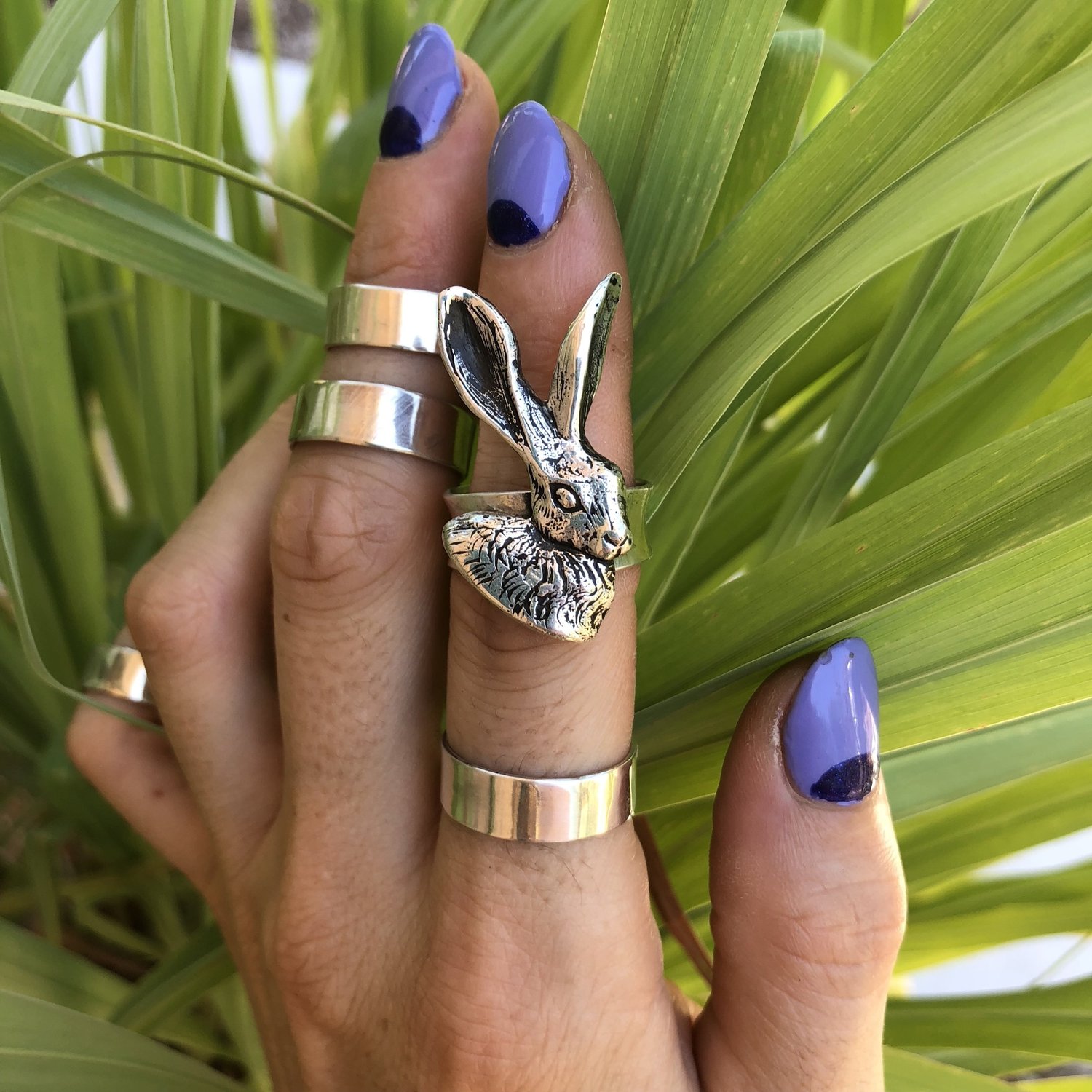 平成レトロ　はっぴぃ Ring Ring シャープペンシル　ビーズ入り Jackrabbit Ring — HELIOTROPE — handcrafted in Tucson