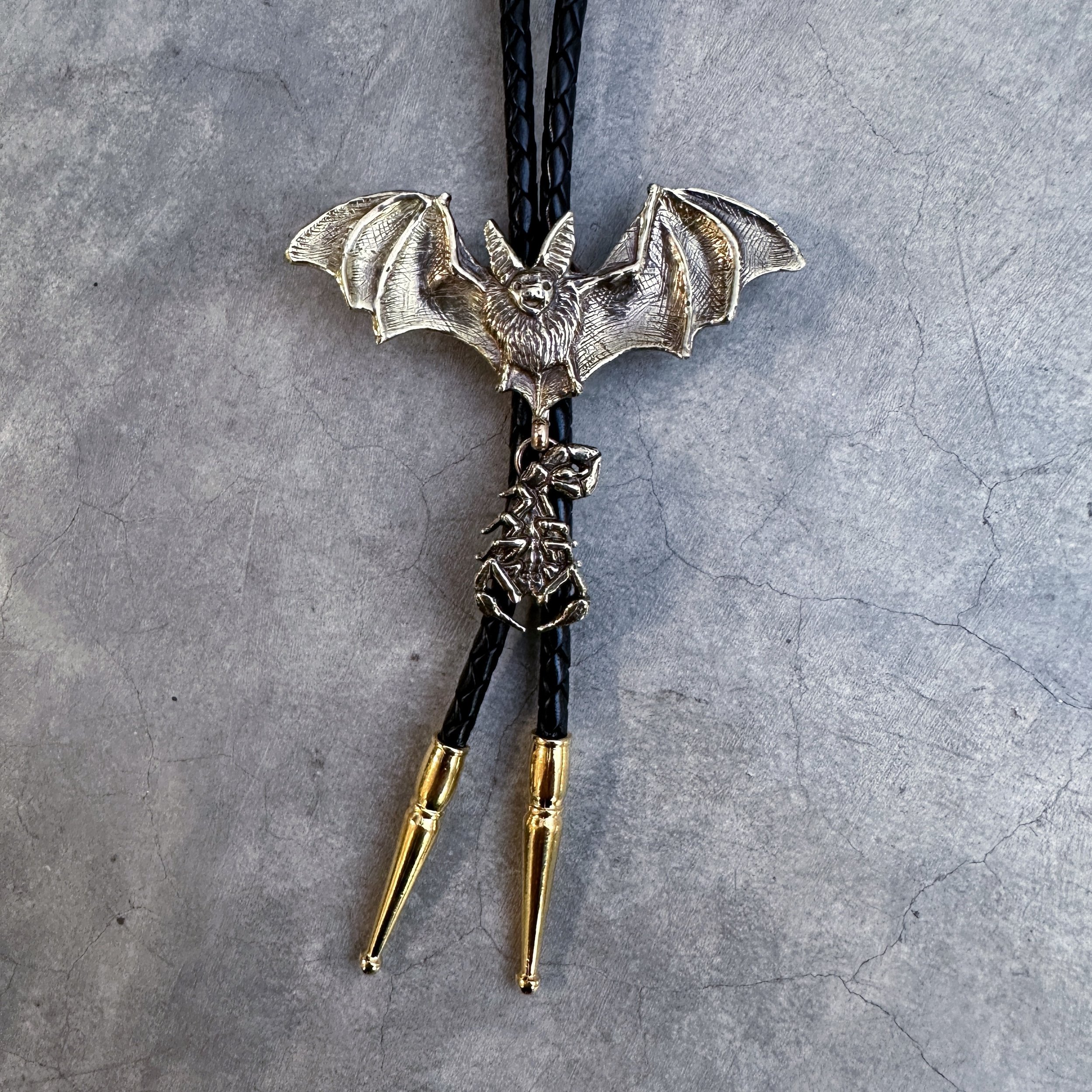 Bat + Scorpion Bolo Tie