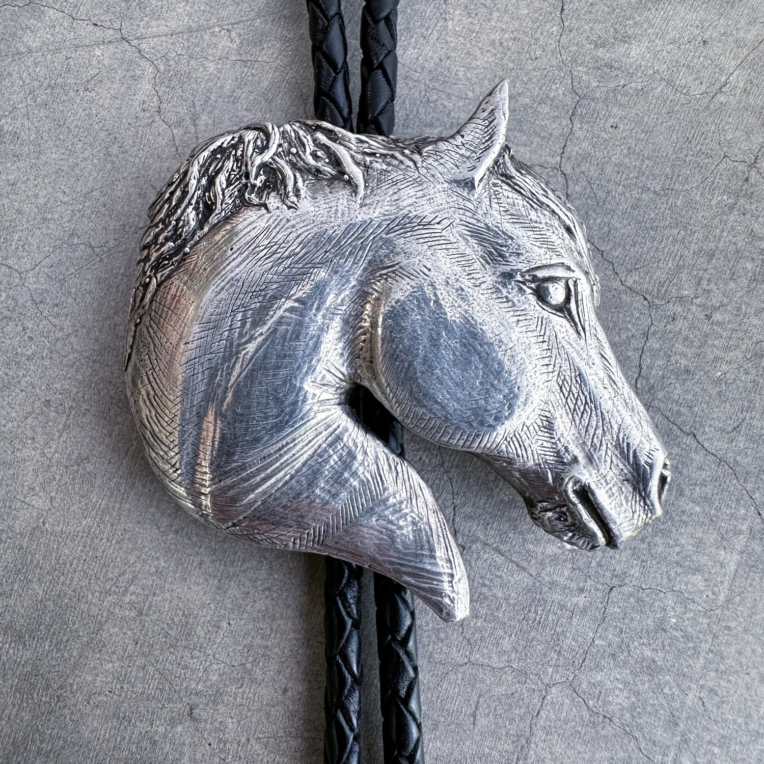 Horse Bolo Tie — HELIOTROPE — handcrafted in Tucson