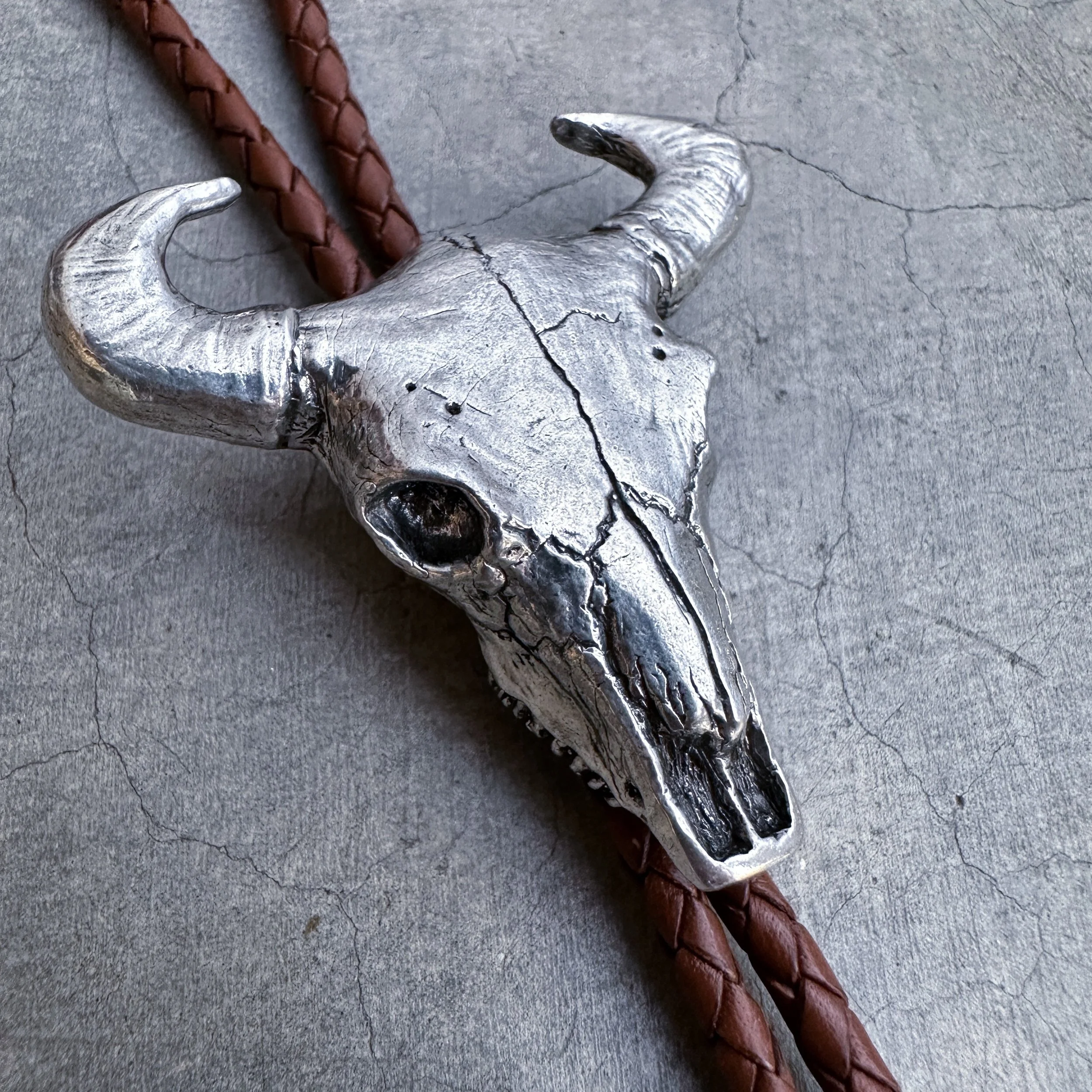 Bull Skull Bolo Tie