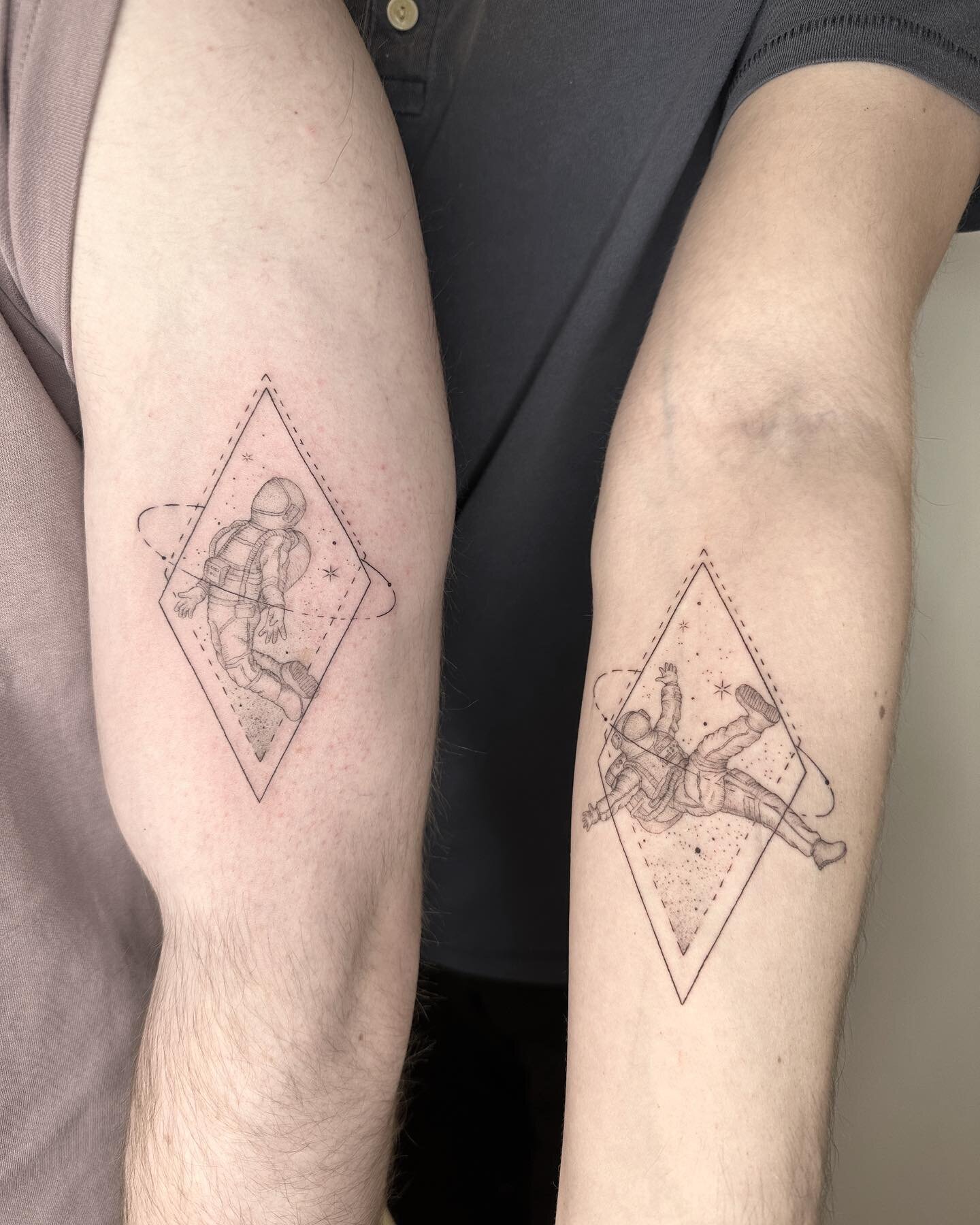 Astronauts #astronaut #geometrictattoo #inked #brooklyn #nyc #jackpoohvistattoo