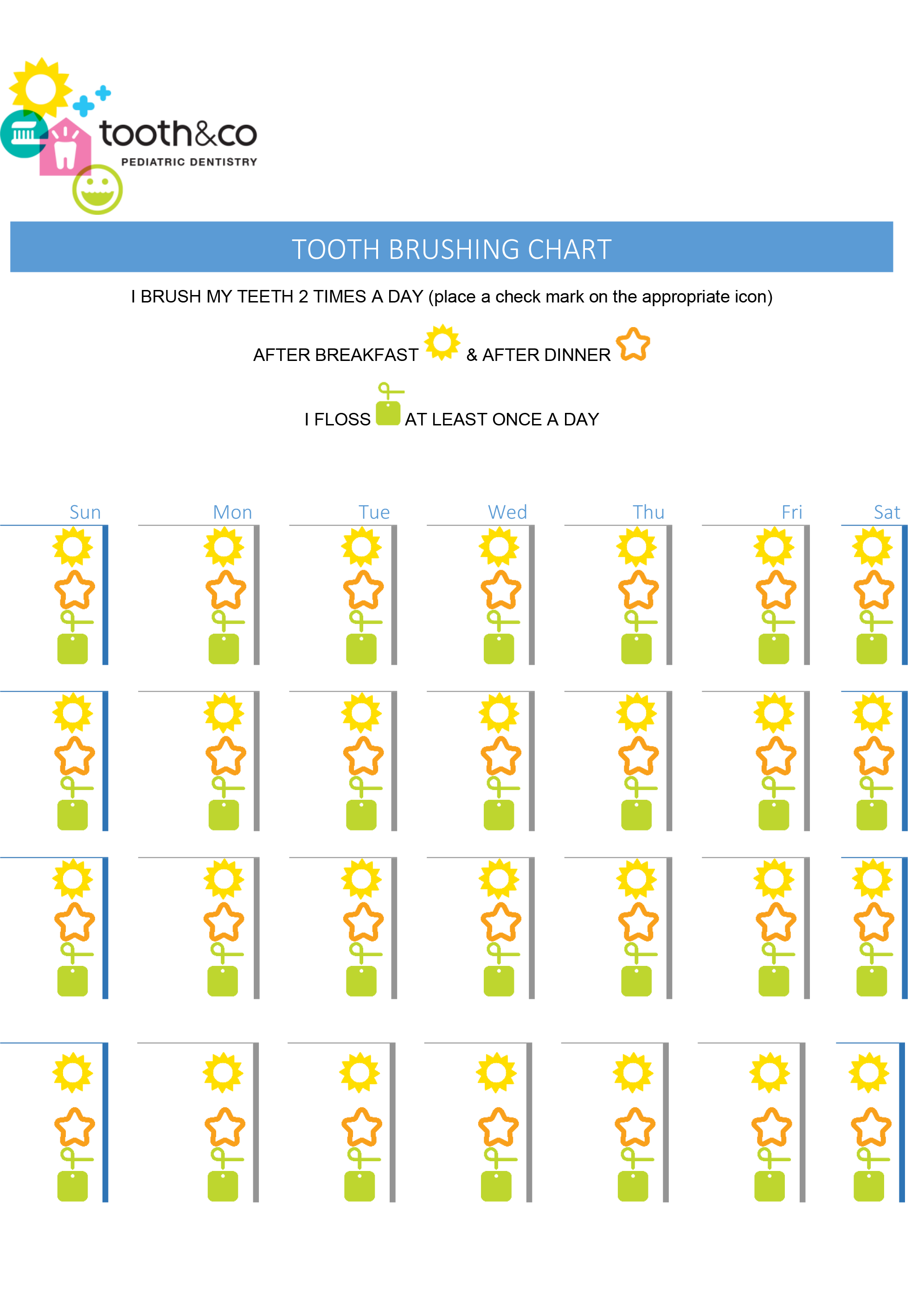 Brush And Floss Chart