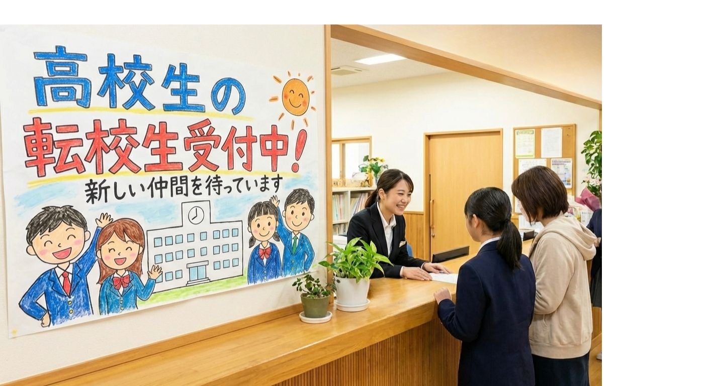 他の高校からの転校の相談を受け付け中。今の高校での悩みをリセット
