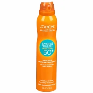 Most sunscreens disturb the appearance of your makeup and leave an unattractive purple film. To avoid that look try the new L'Oreal Paris Advance Suncare Silky Sheer . It's infused with powerful antioxidants like vitamin E and white grape seed. My favorite feature is that it is invisible and sheer. This sun protection is available in different forms including body, face lotion, and sheer spray. 