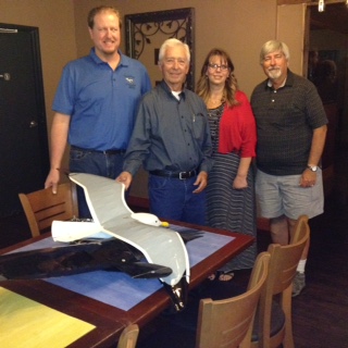 Club officers with special guest Bob Hoey. Left to Right: Mason Hutchison, Bob Hoey, Melissa Metz, & Bob Golk.