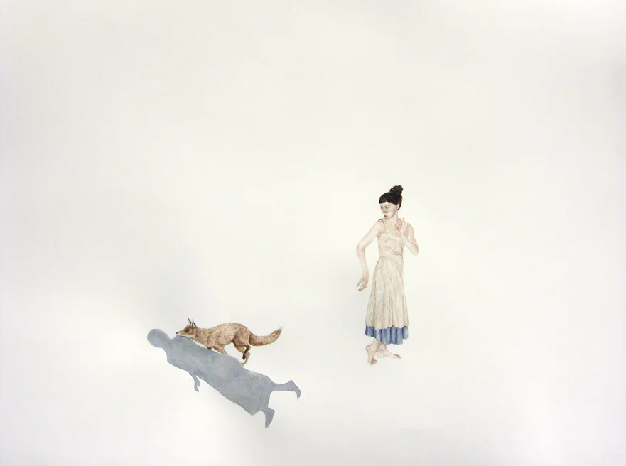 Shadow Thief , 2008, Watercolour and gouache on paper, 22 x 30 inches. Private Collection.