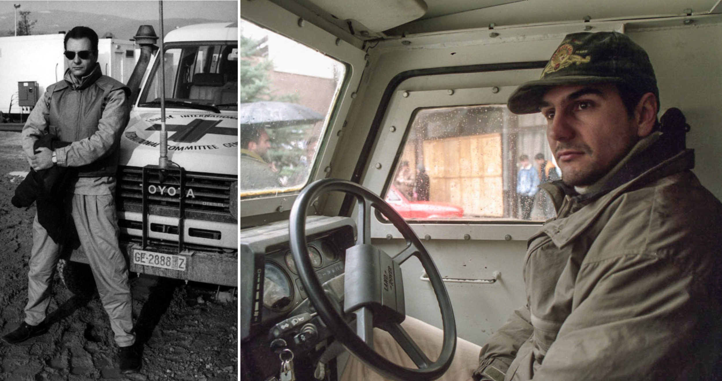 While working for the international Red Cross he was in almost all prison camps in Bosnia. Central Bosnia in armored Lend Rover while working for news agency Routers.