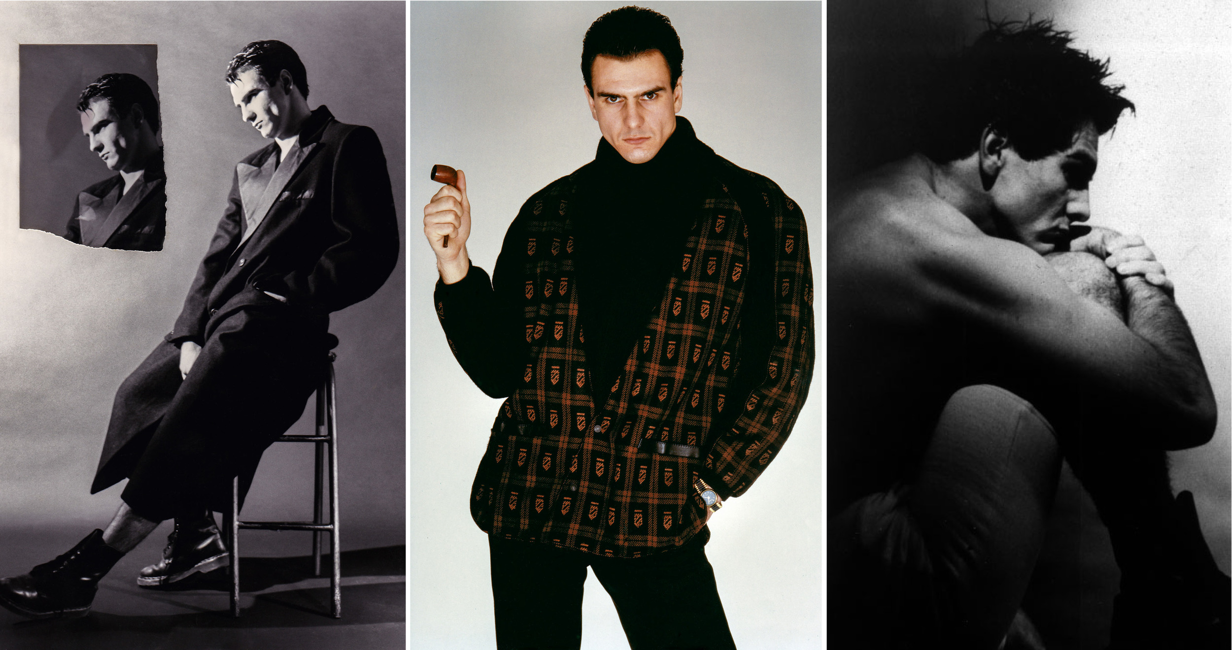 Mario as a model in London.
