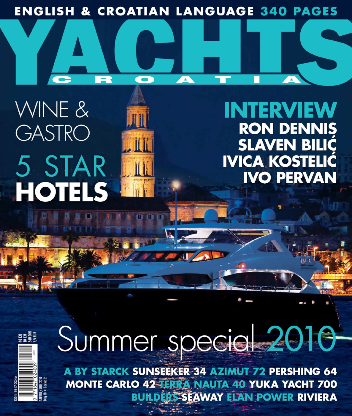 Front page of the Yacht Croatia magazine