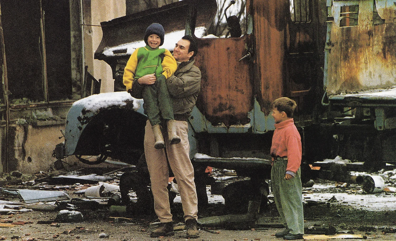 The biggest achievement of getting kids' smiles in the madness of the war. Central Bosnia.