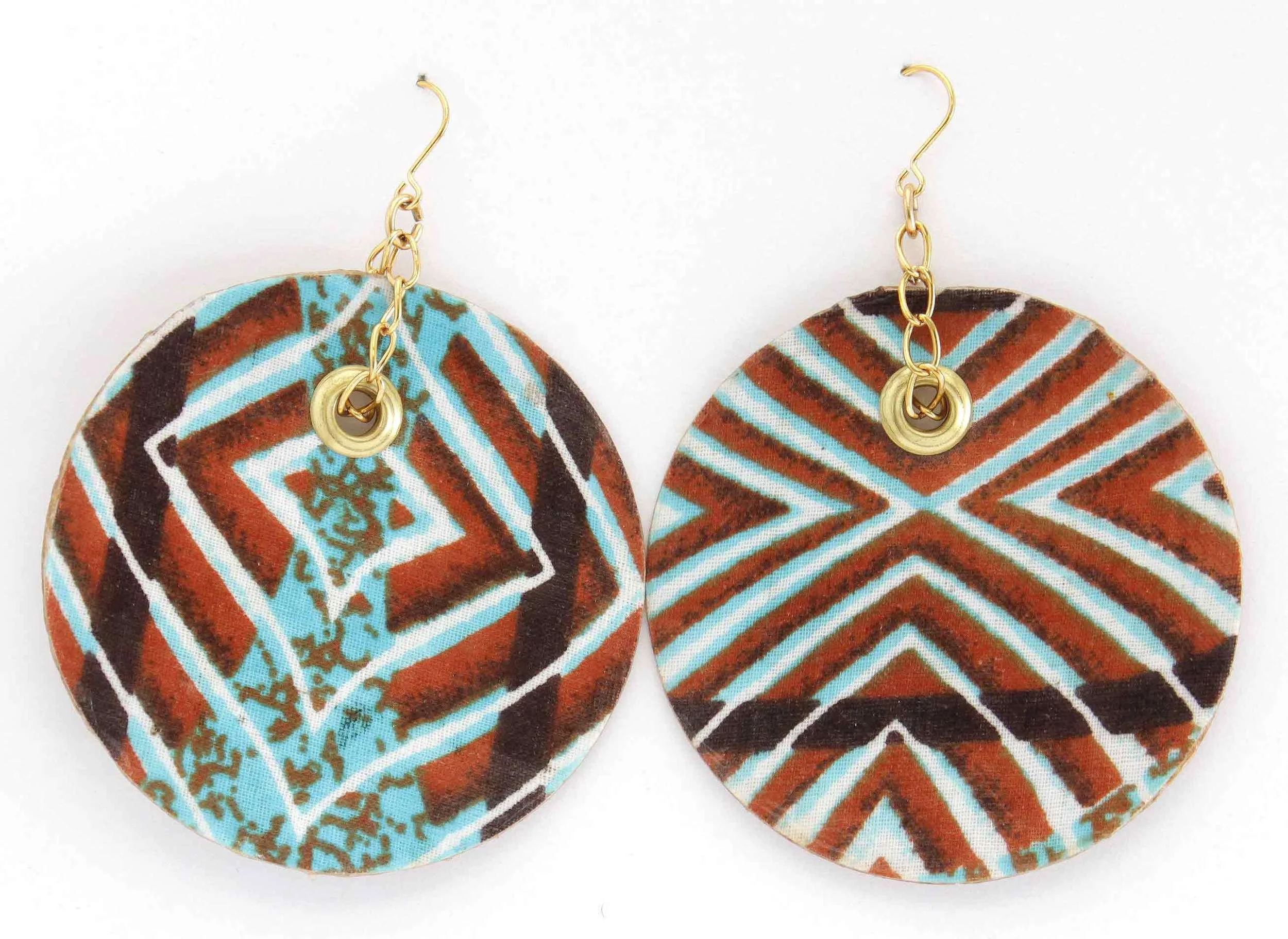 Blue Shield Earbobs- Large