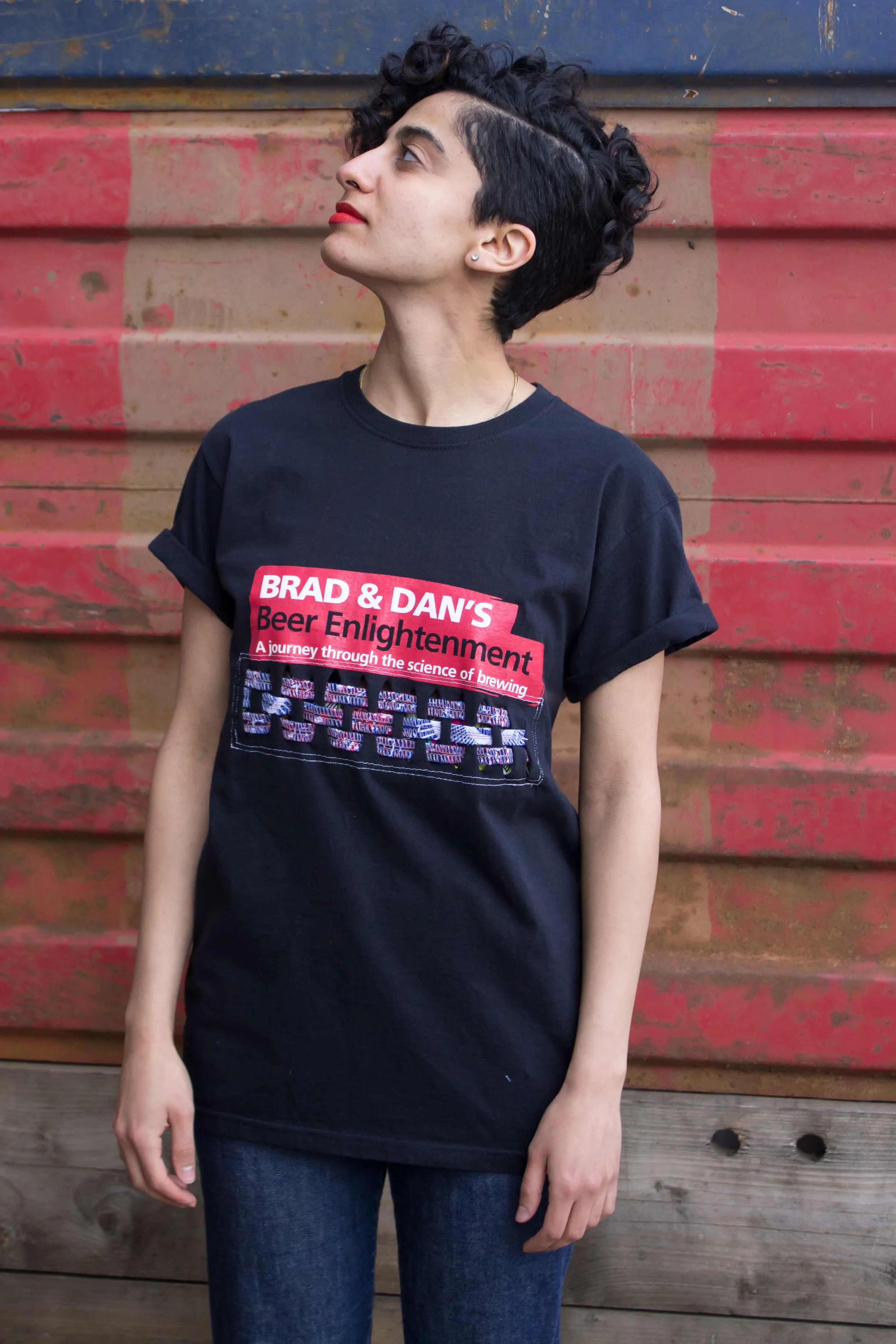 UpCycled Weave Tee 'Beer Enlightenment"