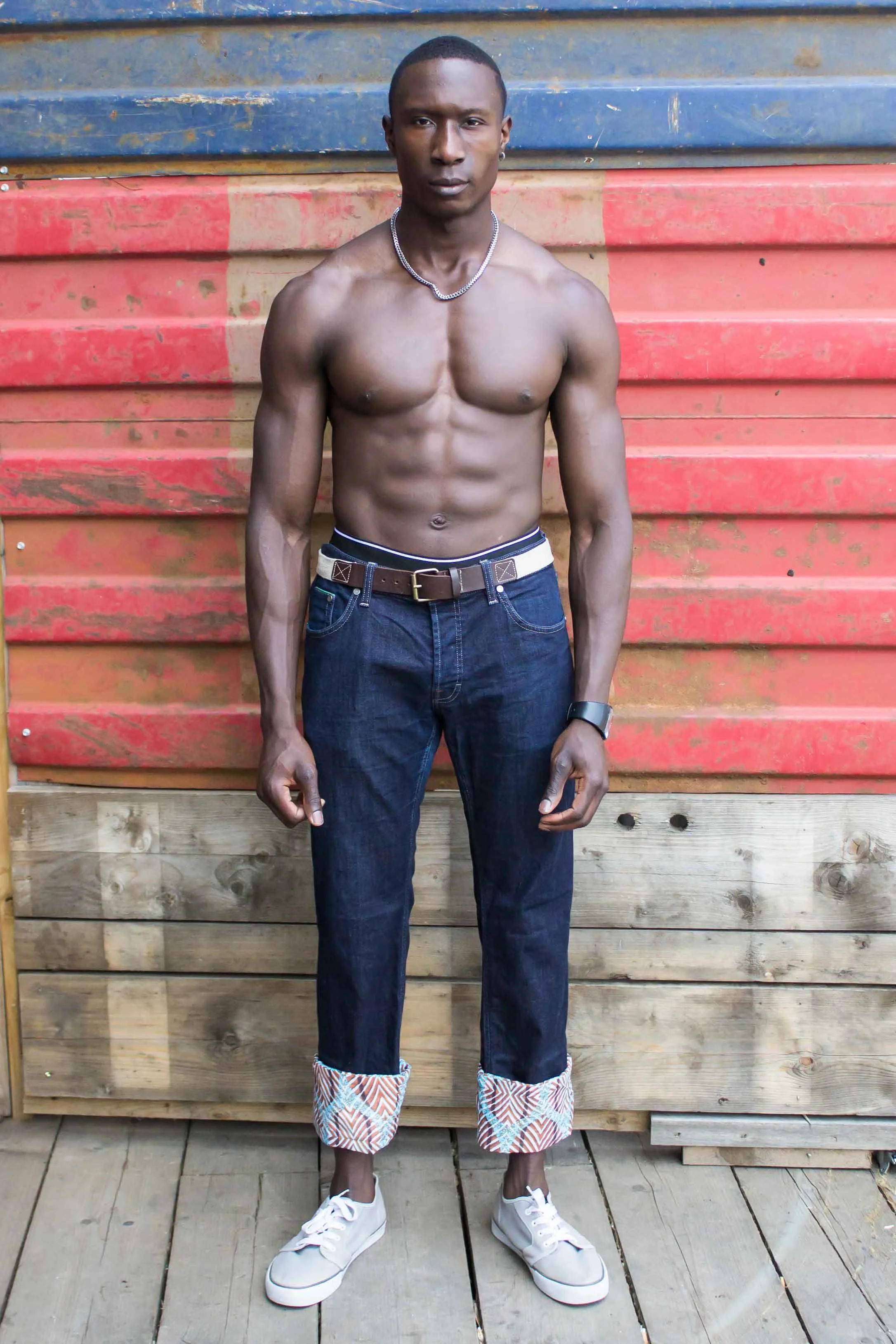 UpCycle Denim Jeans "Dark Shield"