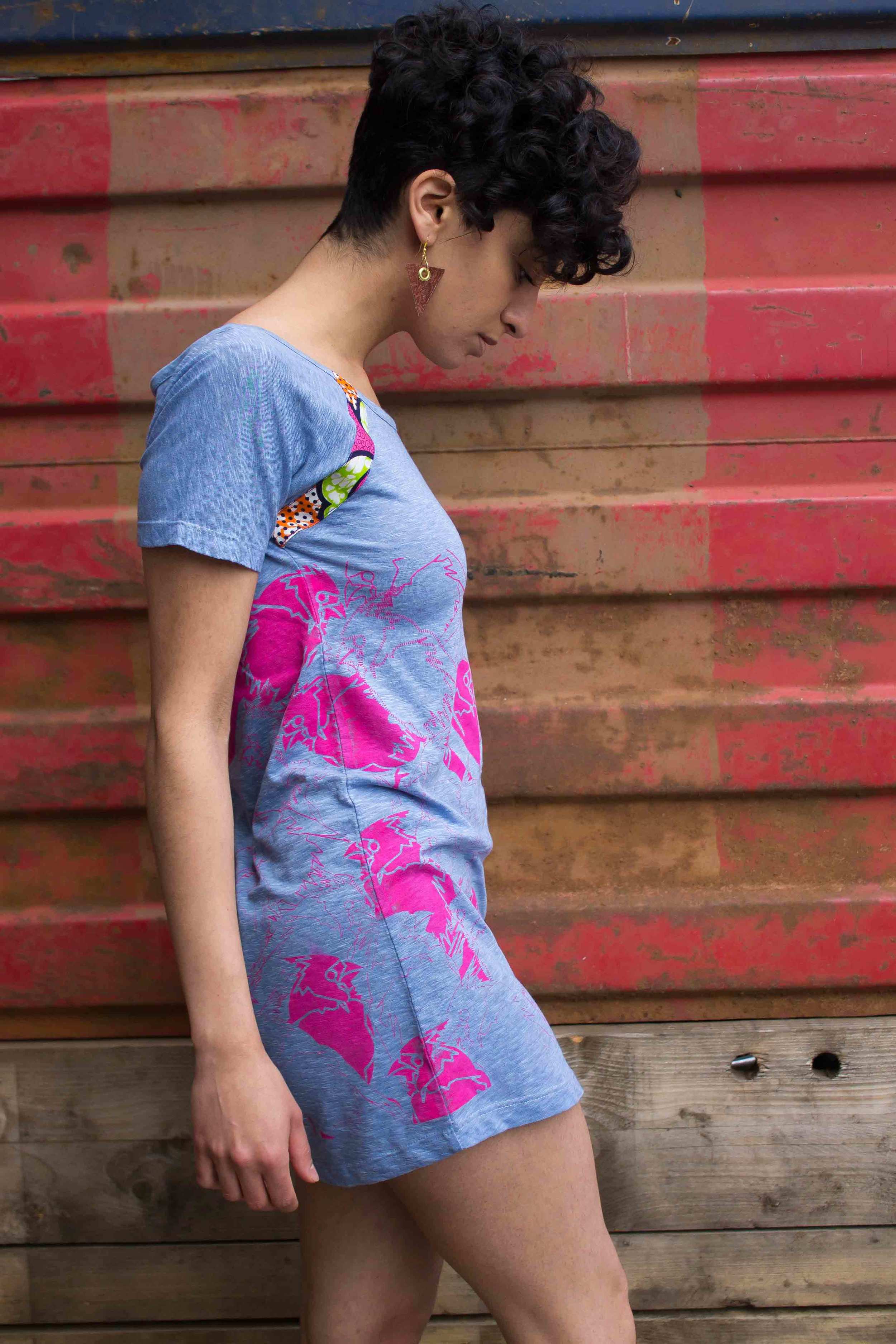 UpCycled Tee with Original AFRORETRO Print