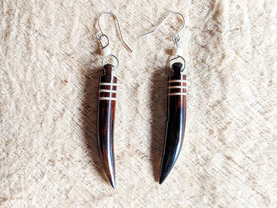 Reclaimed Bone Earbob