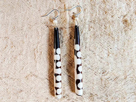 Reclaimed Bone Earbob