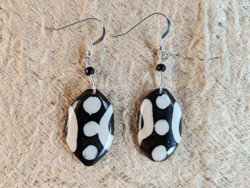 Reclaimed Bone Earbob