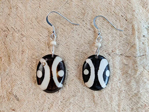 Reclaimed Bone Earbob