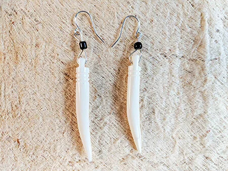 Reclaimed Bone Earbob