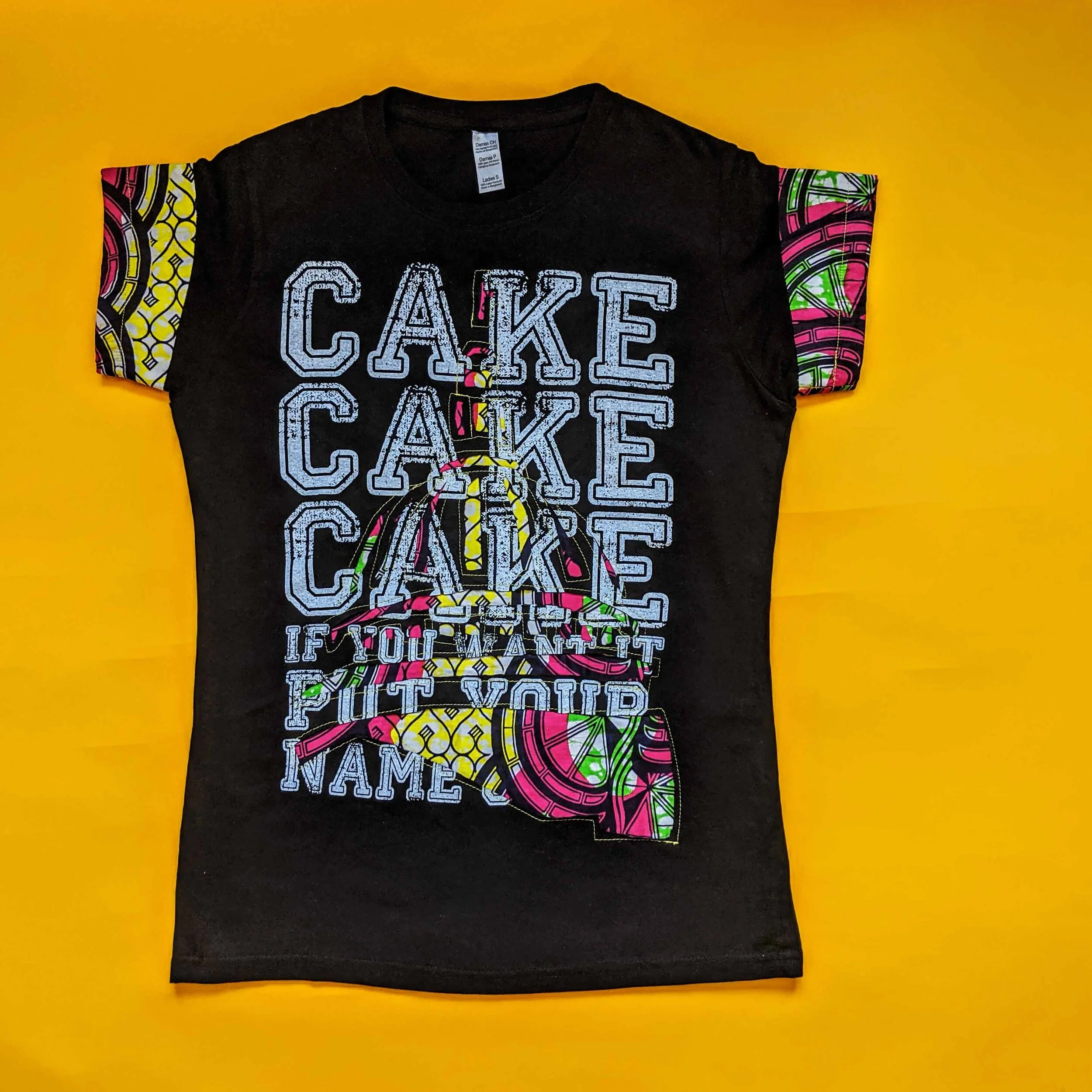 UpCycled Cut Out Tee: St Paul's "Cake" Melon Print