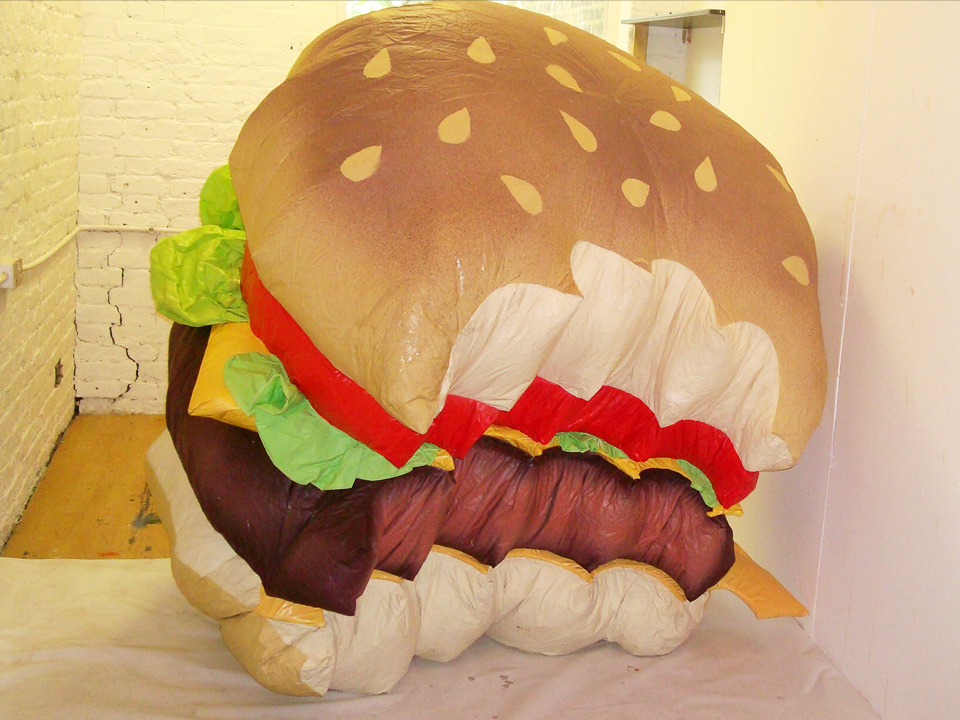 Hamburger Giant burger with a bite taken out. 200cm Diameter x 141cm Height £150.00