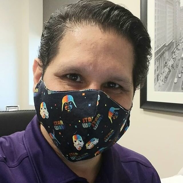 #maytheforcebewithyou ! Thanks to my beautiful wife,  @_loren_franco_  for making me a Star Wars mask! #starwars #maytheforcebewithyou #maythe4thbewithyou #coronavirus #mask #covid19