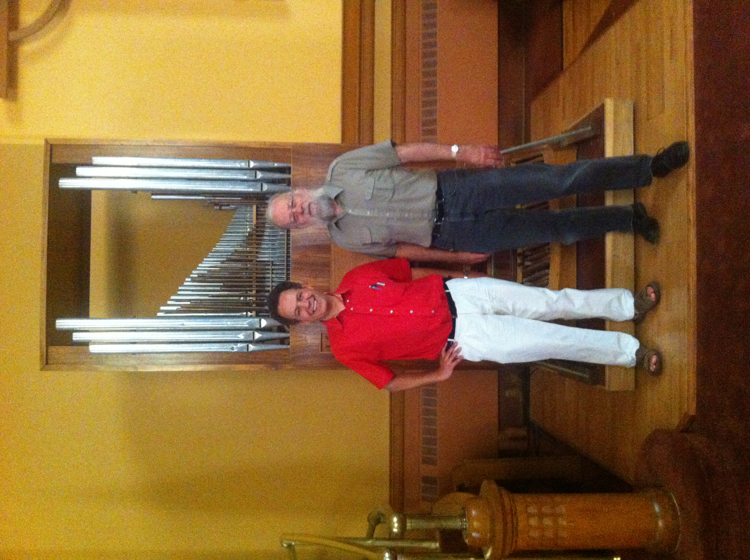 With Michael Barone (behind: Michael's Rieger organ, built in 1956)