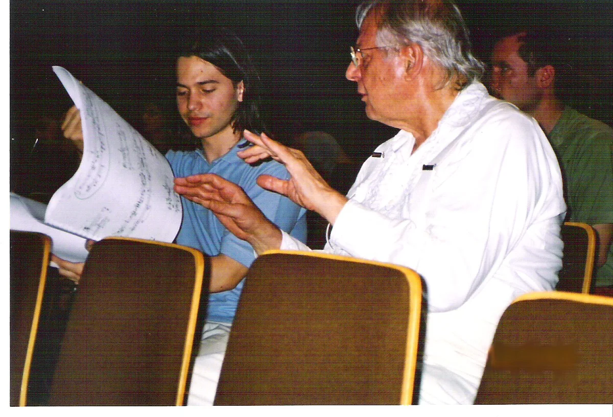 With Karlheinz Stockhausen