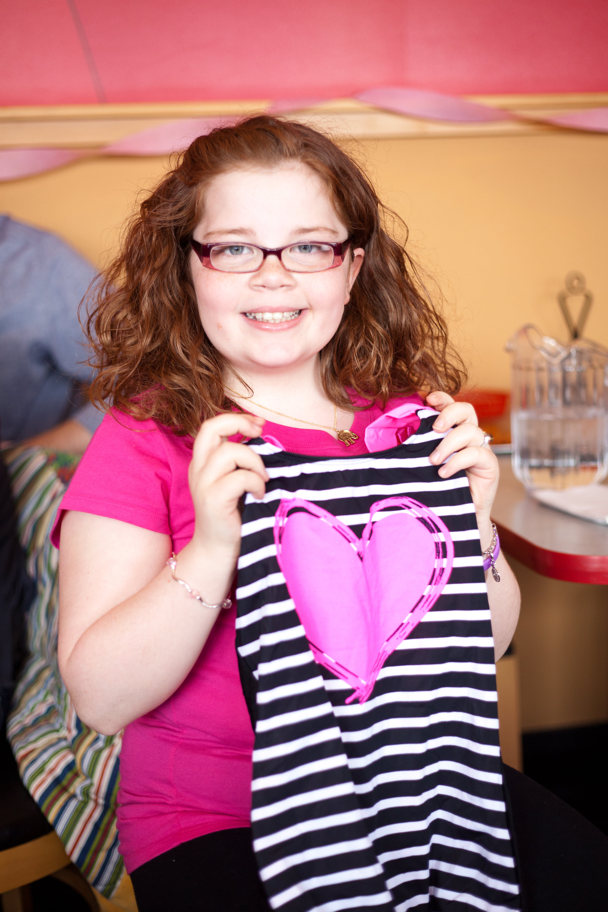 A new swim suit to wear at the indoor water park after the pizza party. Perfect!