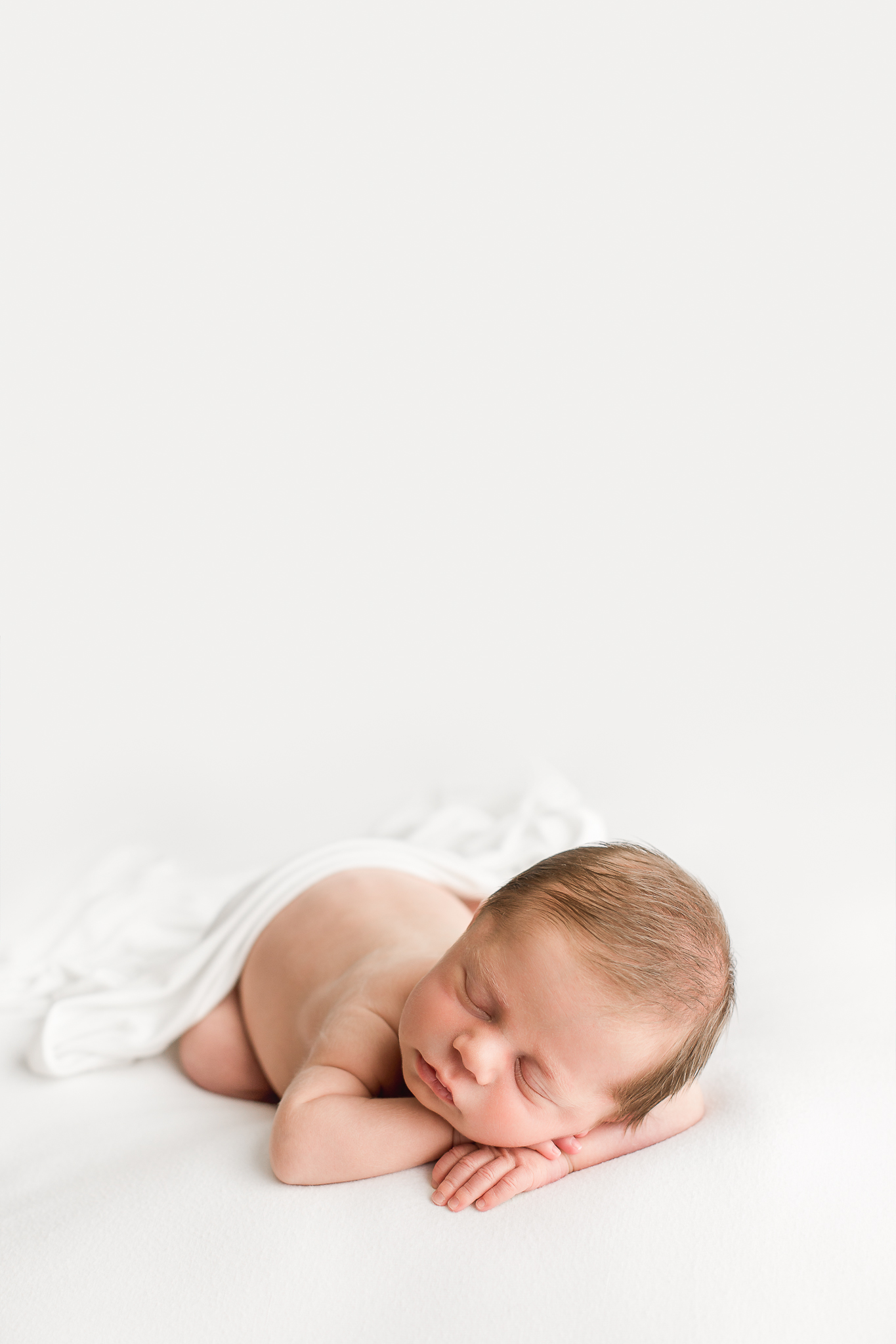 Newborn Baby Photo on Tummy Ohio Baby Photographer