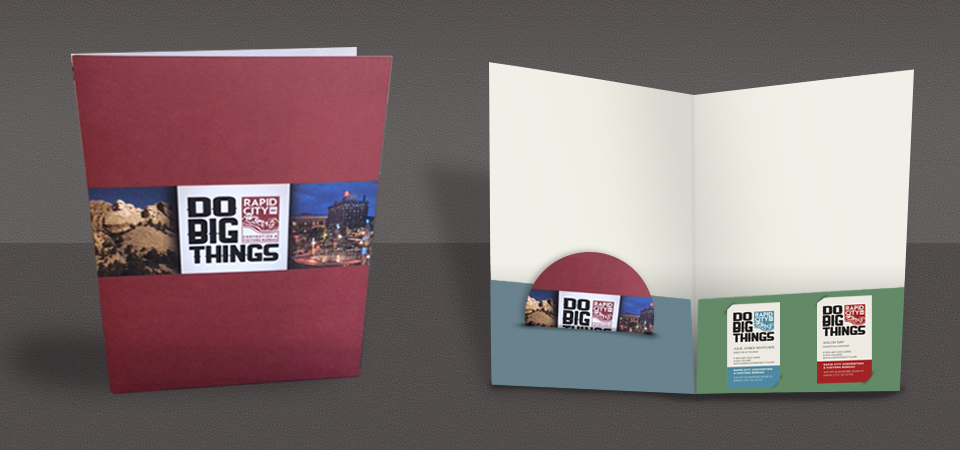  9x12 Folder with DVD, Business Card Slits 