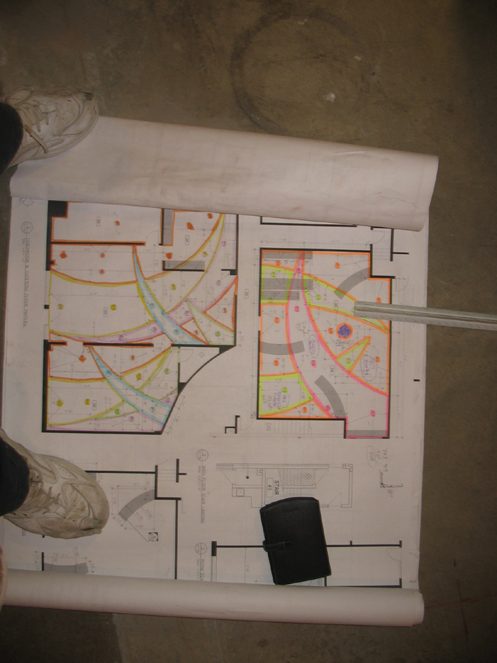 Layout took 2 full days to complete before any installation could begin. This is the print we worked from