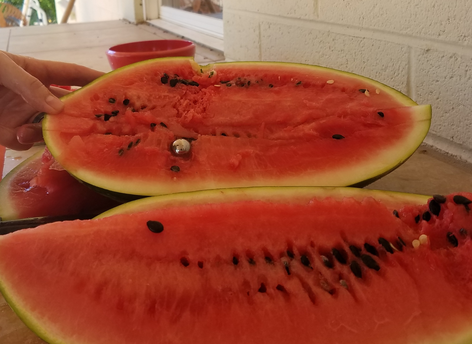The big one went almost all the way through