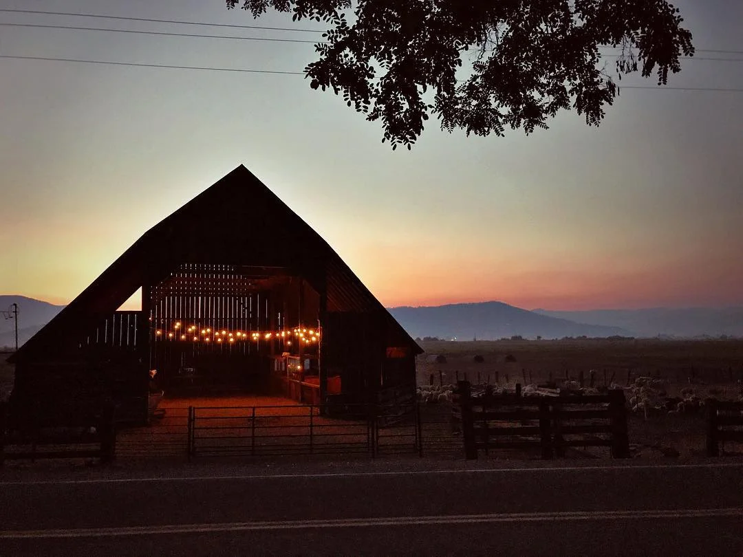 The barn at dusk last night. I love listening to the sounds of the ranch change from daytime banter with chickens clucking and lambs baaing and birds chirping and cows belowing and the occasional car driving by - to the quiet of night when.jpg