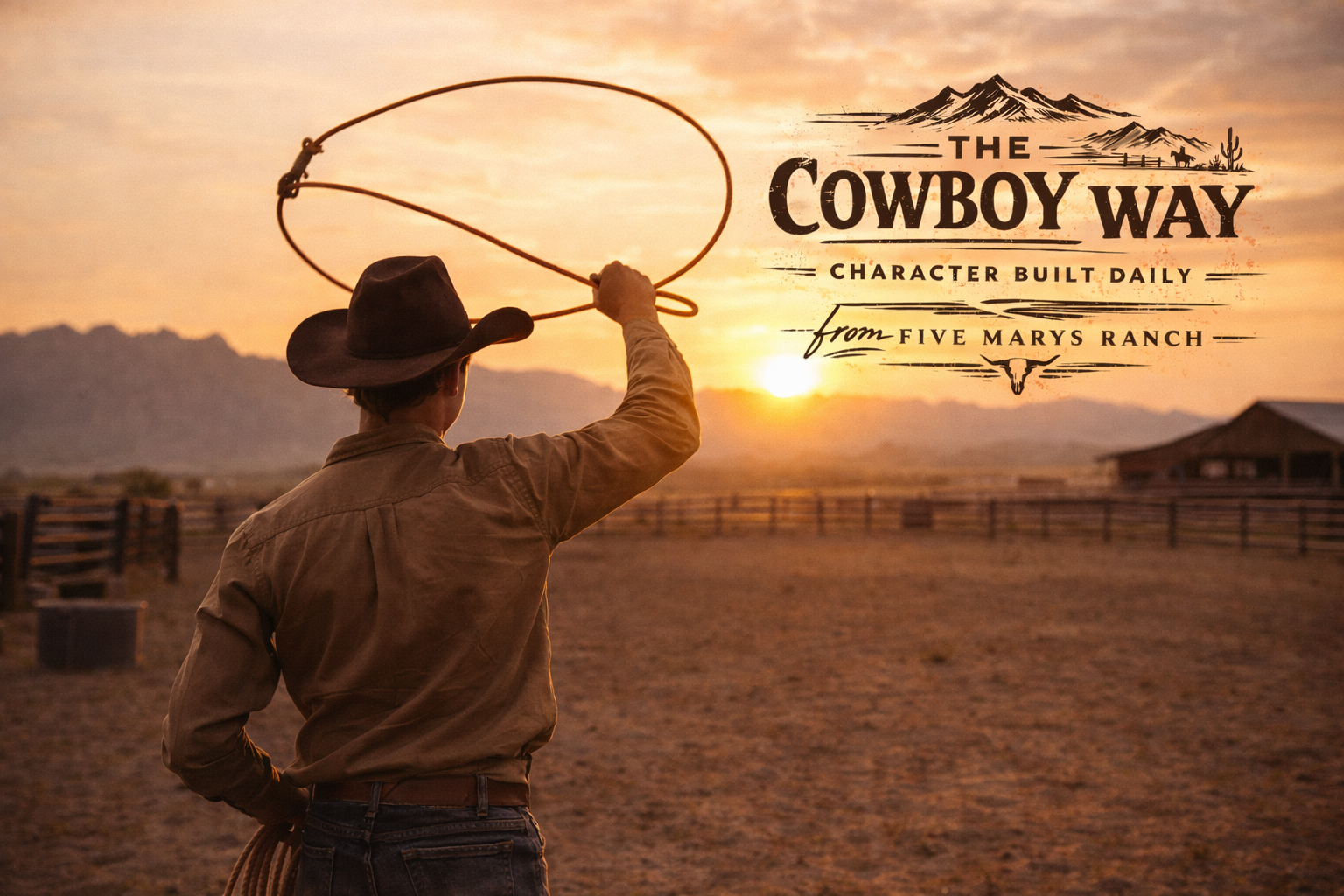 Cowboy swinging a rope