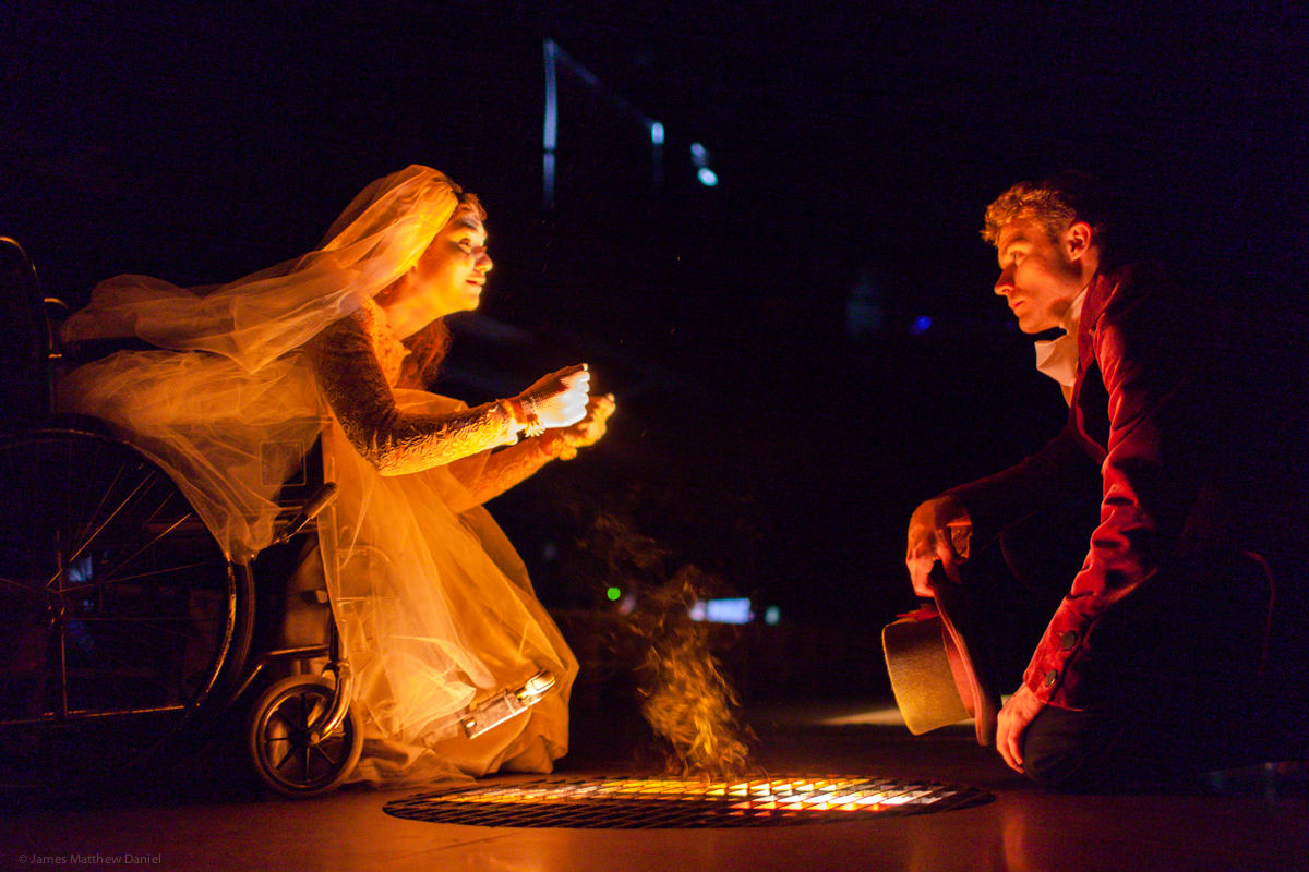 Production still from Great Expectations at Princeton University. Photo credit: James Daniel. Director: Tim Vasen. Set and costume design: Anya Klepikov.