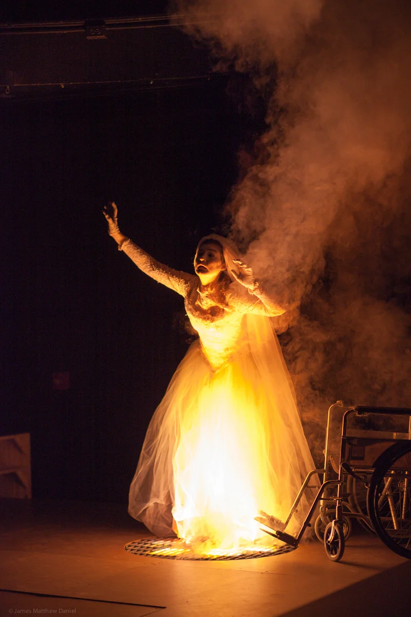 Production still from Great Expectations at Princeton University. Photo credit: James Daniel. Director: Tim Vasen. Set and costume design: Anya Klepikov.